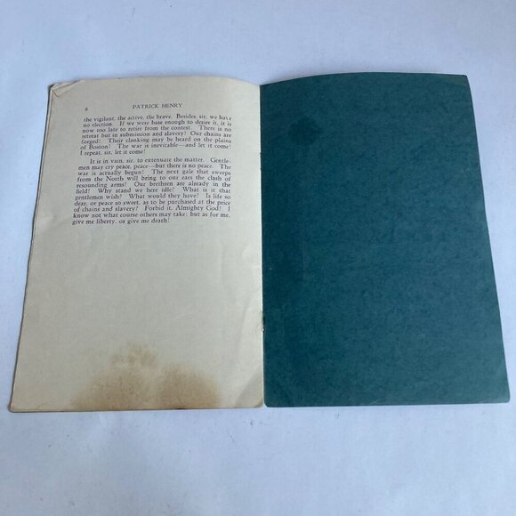 Vintage 1932 I am not a Virginian but an American by Patrick Henry Purple Heart - Picture 8 of 8